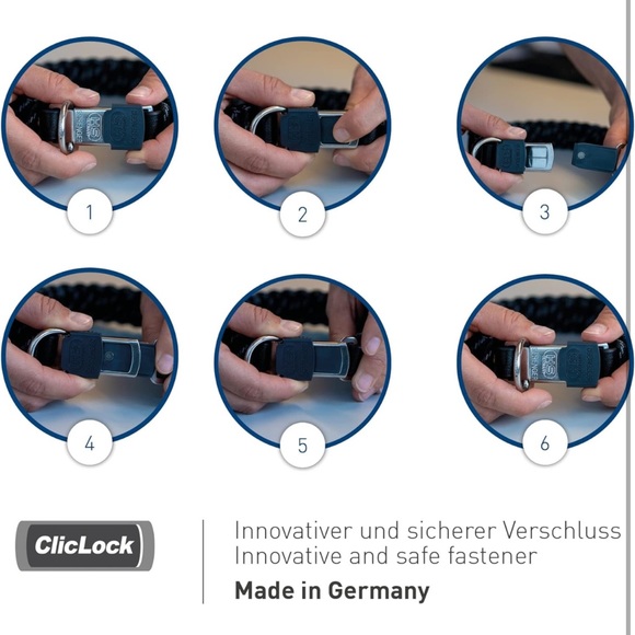 Hermsprenger pink paracord dog collar with lock - Picture 4 of 8